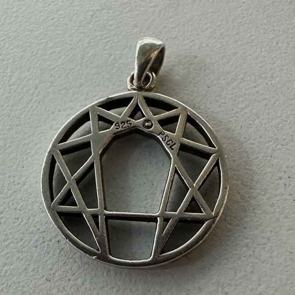 STERLING SILVER - Enneagram pendant - Picture 2 of 2
